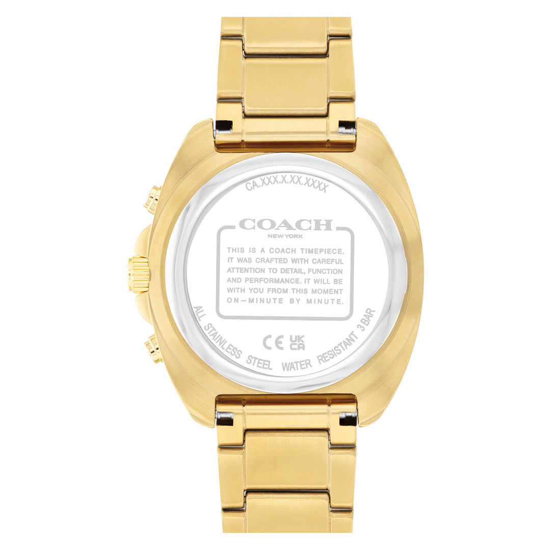 Coach Gold Steel Green Dial Chronograph Men's Watch - 14602738
