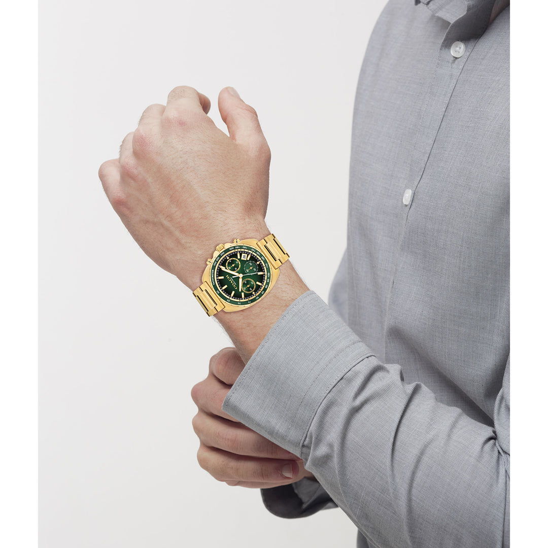 Coach Gold Steel Green Dial Chronograph Men's Watch - 14602738