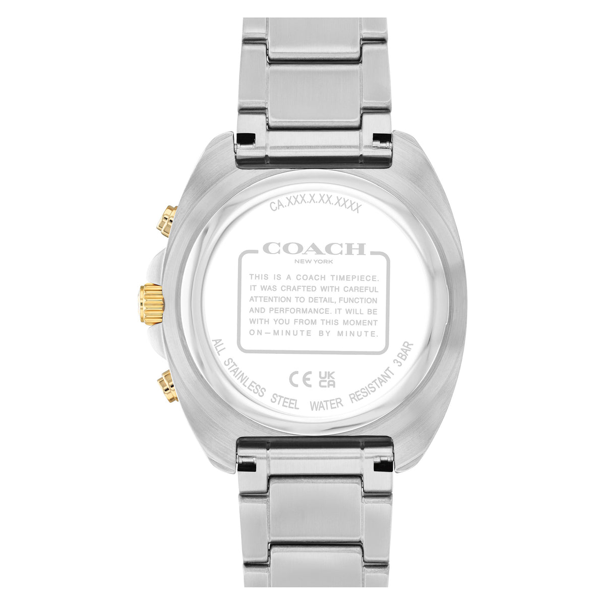 Coach Two-Tone Steel Grey Dial Chronograph Men's Watch - 14602740