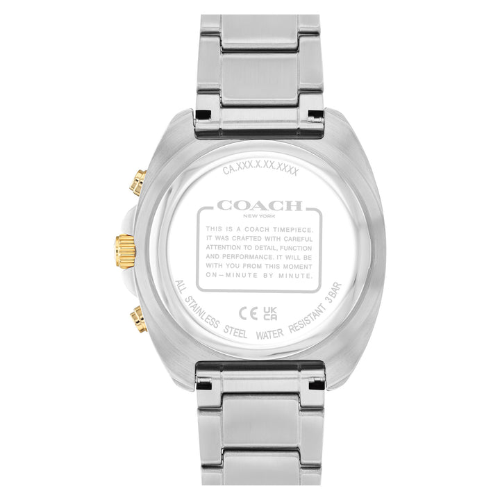 Coach Two-Tone Steel Grey Dial Chronograph Men's Watch - 14602740