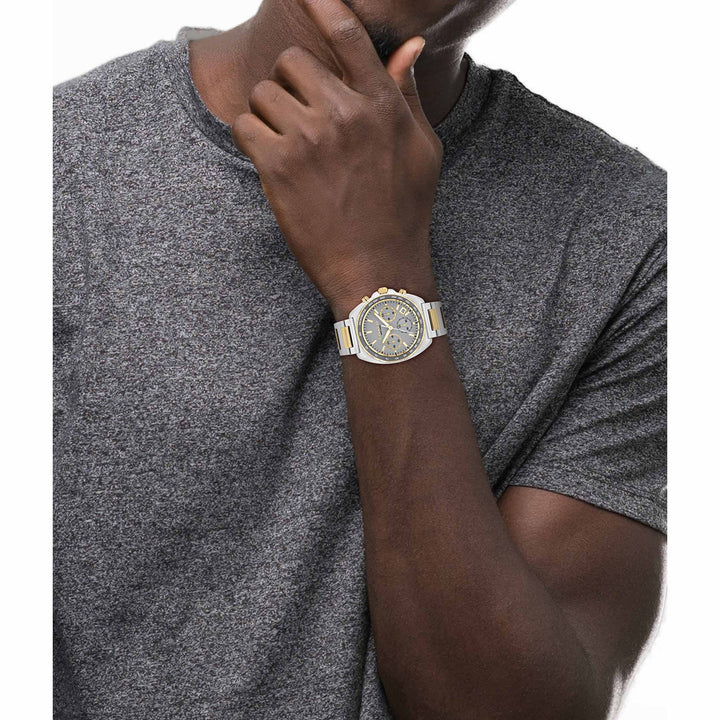 Coach Two-Tone Steel Grey Dial Chronograph Men's Watch - 14602740