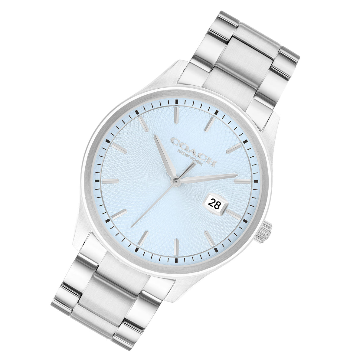 Coach Stainless Steel Light Blue Dial Men's Watch - 14602751