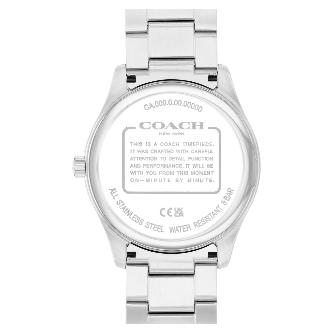 Coach Stainless Steel Light Blue Dial Men's Watch - 14602751