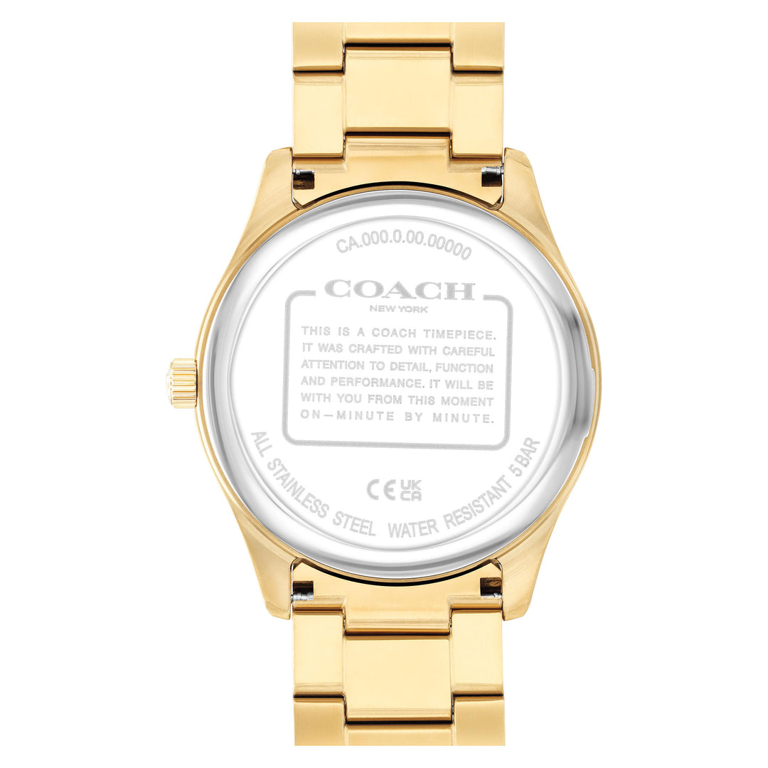Coach Gold Steel Green Dial Men's Watch - 14602753