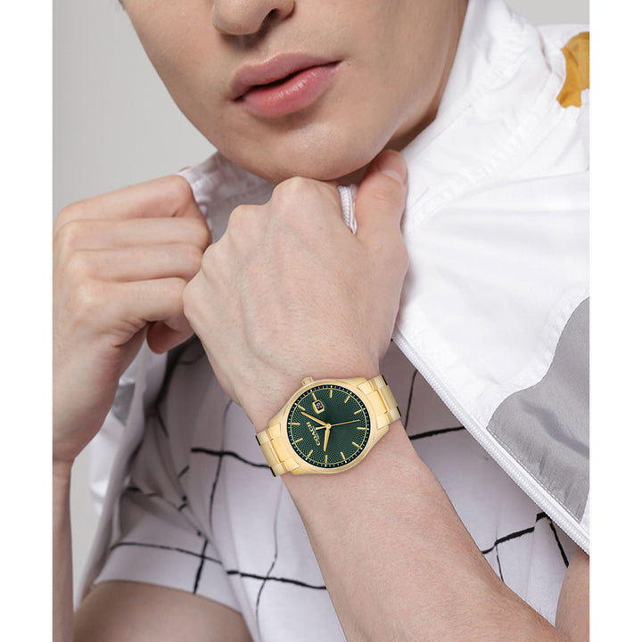 Coach Gold Steel Green Dial Men's Watch - 14602753