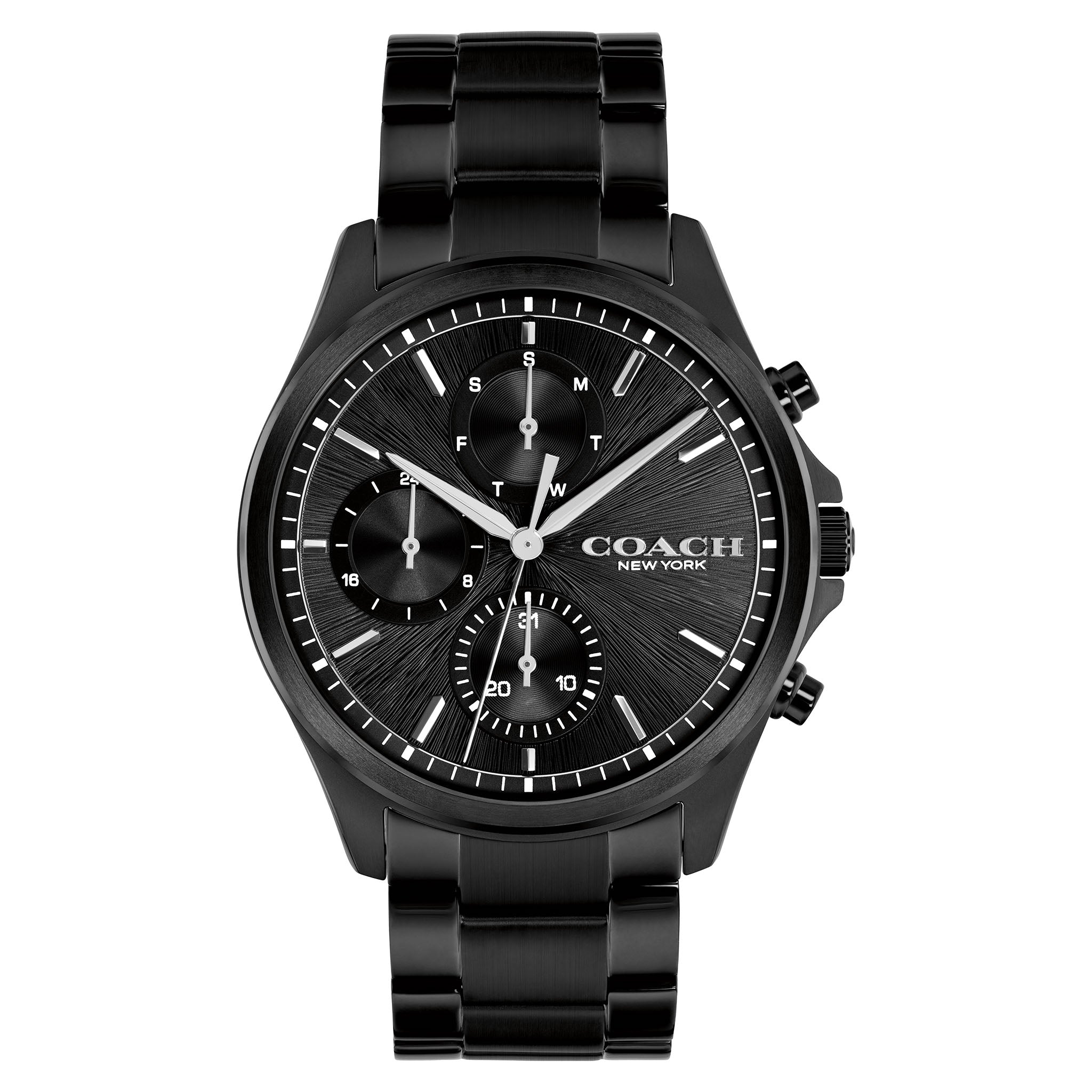 Coach Black Steel Multi-function Men's Watch - 14602778