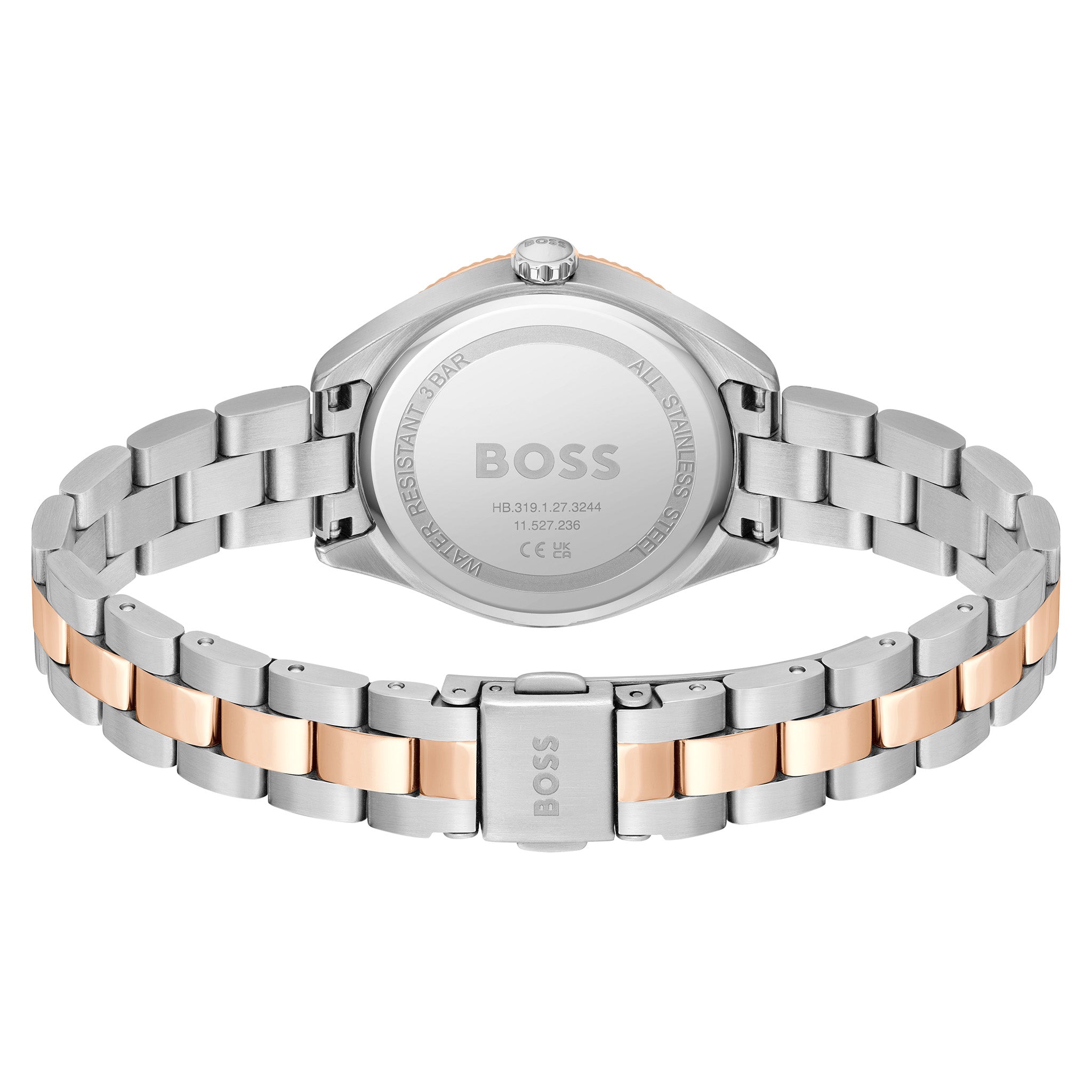 Hugo Boss Two-Tone Steel Silver White Dial Women's Watch - 1502727