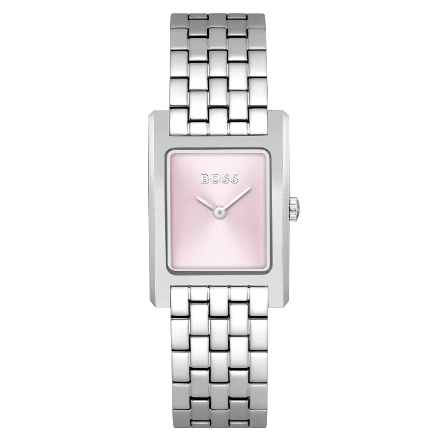 Hugo Boss Stainless Steel Pink Dial Women's Watch - 1502743