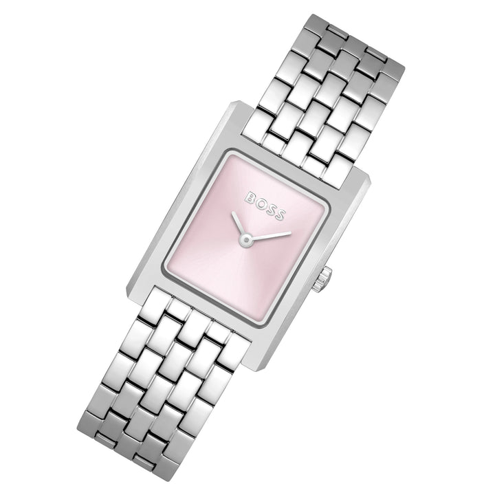 Hugo Boss Stainless Steel Pink Dial Women's Watch - 1502743