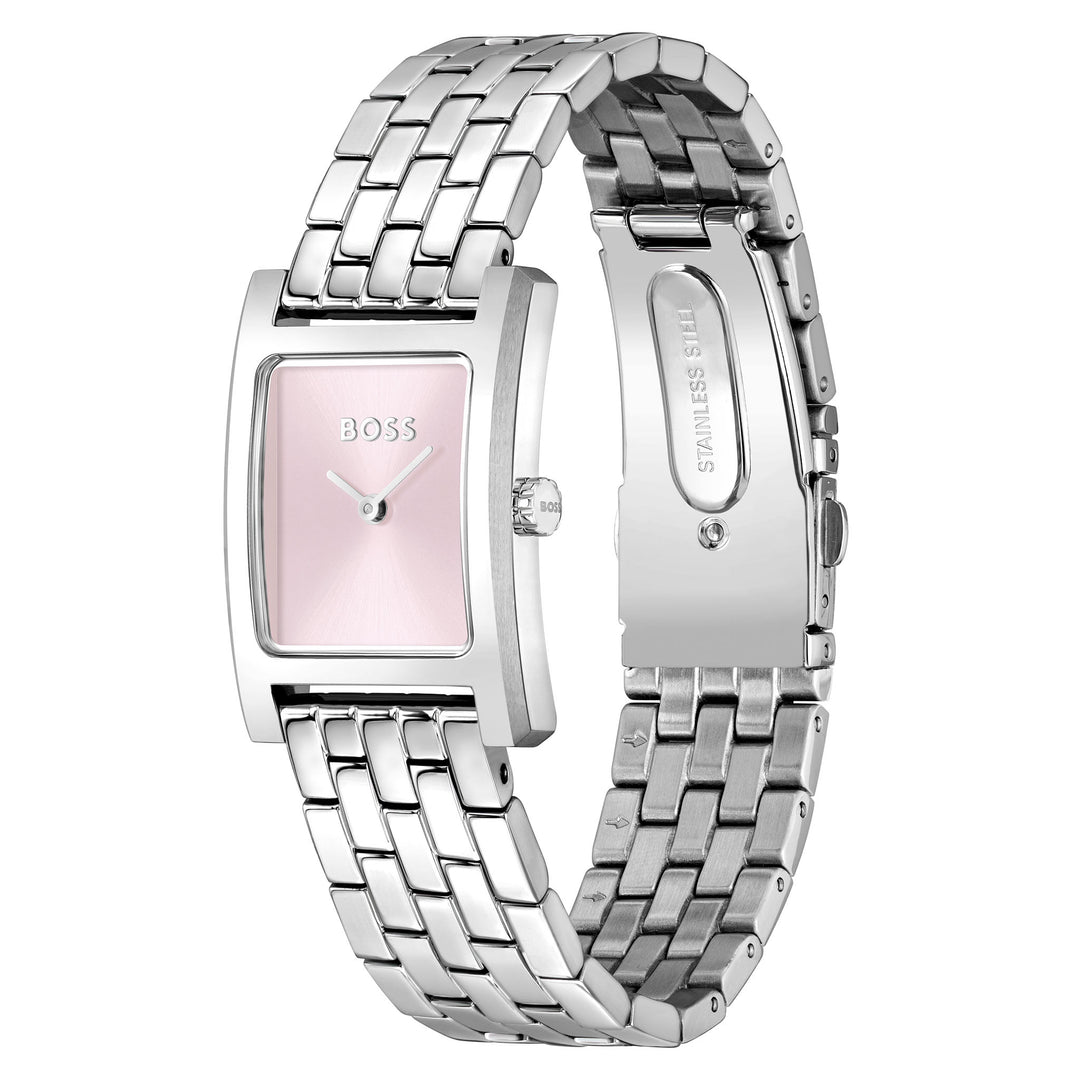 Hugo Boss Stainless Steel Pink Dial Women's Watch - 1502743