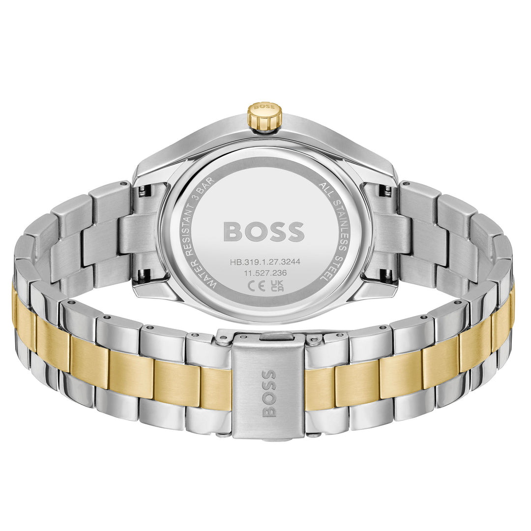 Hugo Boss Two-Tone Steel Silver White Dial Multi-function Women's Watch - 1502746