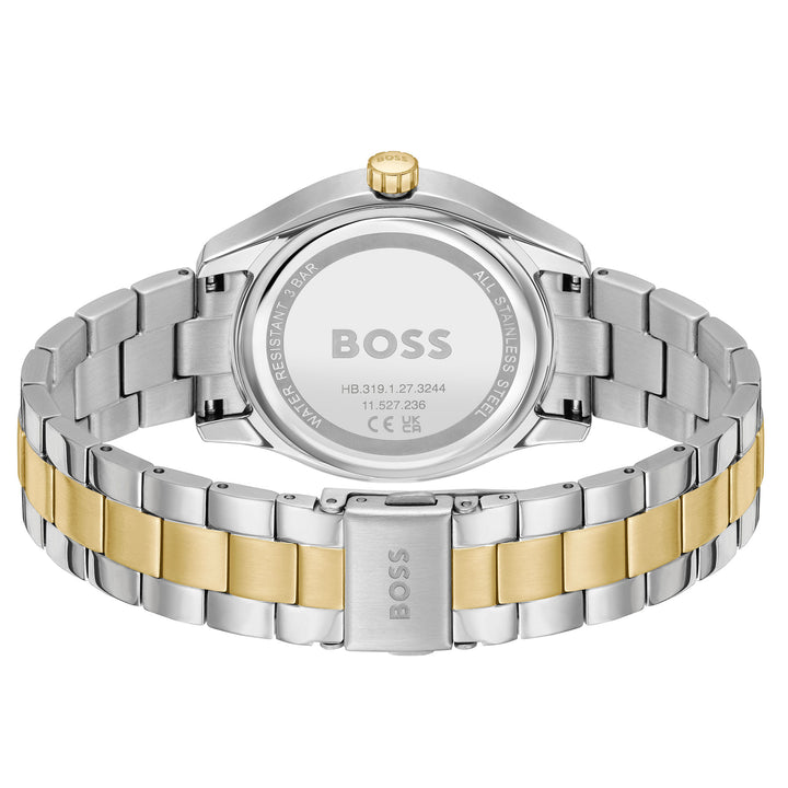 Hugo Boss Two-Tone Steel Silver White Dial Multi-function Women's Watch - 1502746