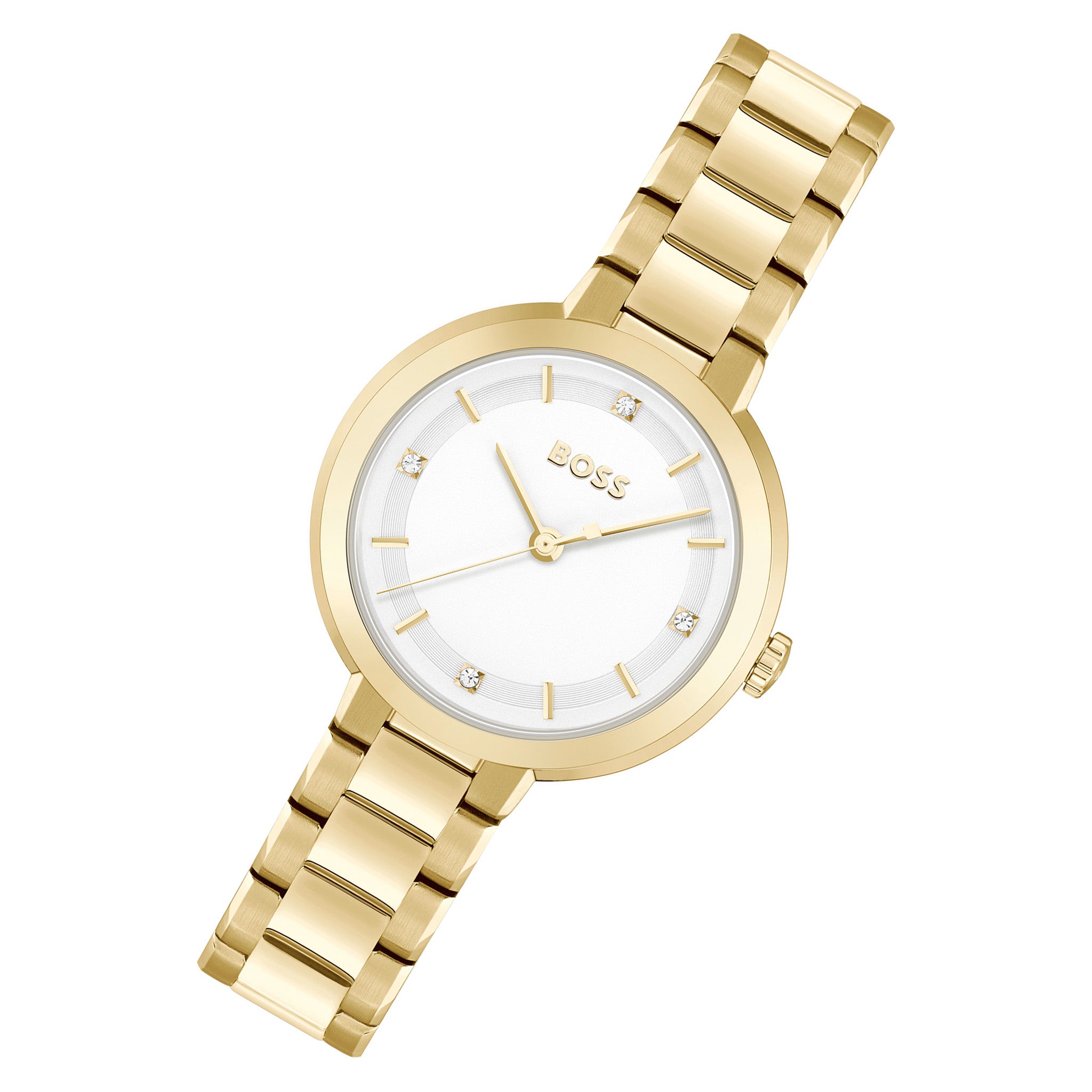 BOSS by Hugo Boss Gold Steel White Dial Women's Watch - 1502758