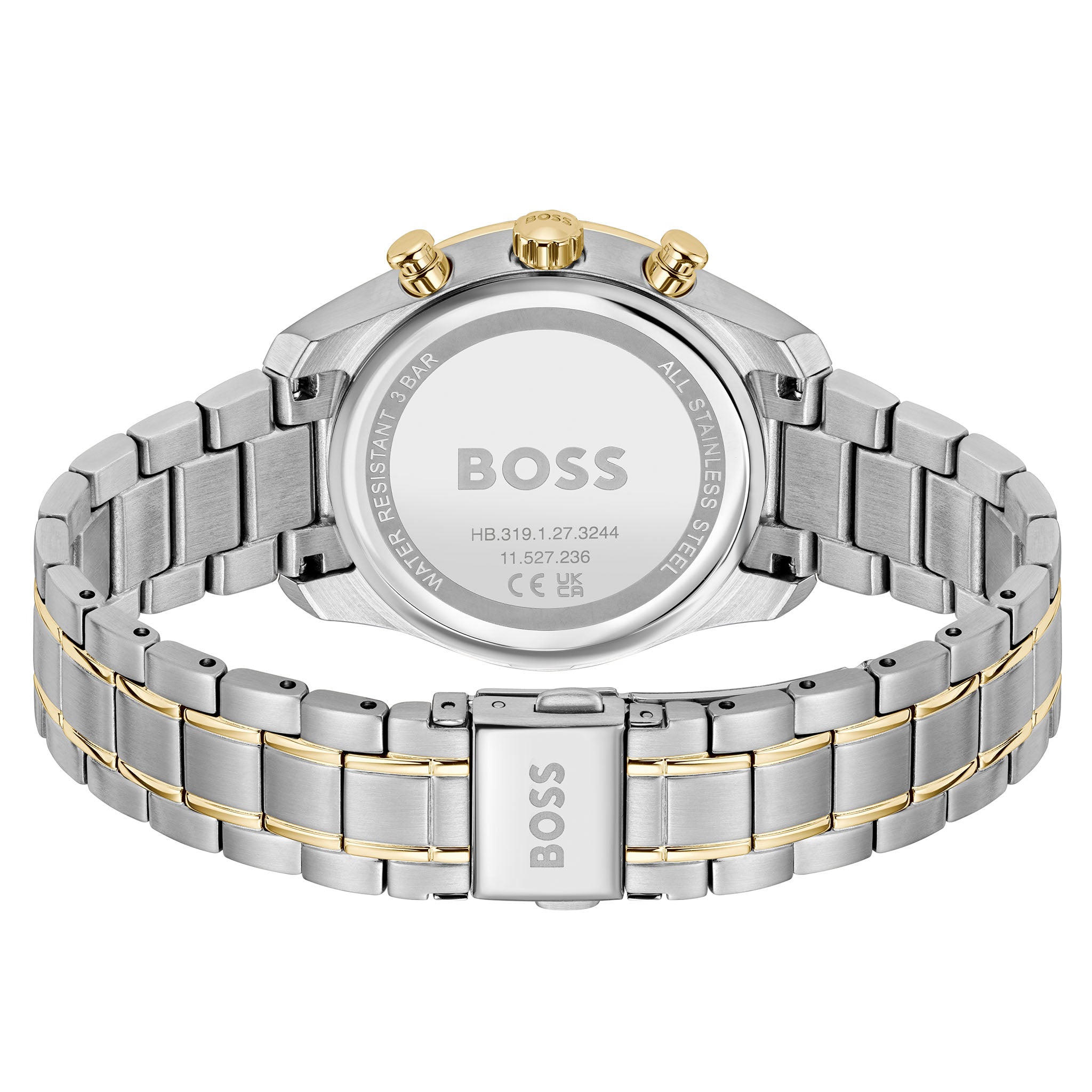 BOSS by Hugo Boss Two-Tone Steel Green Dial Multi-function Women's Watch - 1502766
