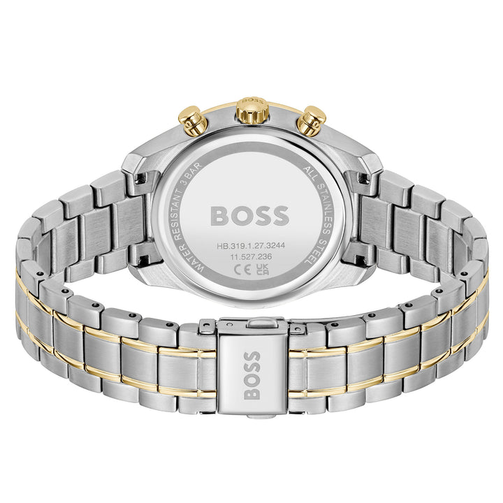 Hugo Boss Two-Tone Steel Green Dial Multi-function Women's Watch - 1502766