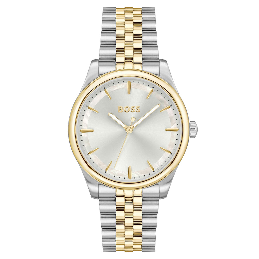 Hugo Boss Two-Tone Steel Silver MOP Dial Women's Watch - 1502779