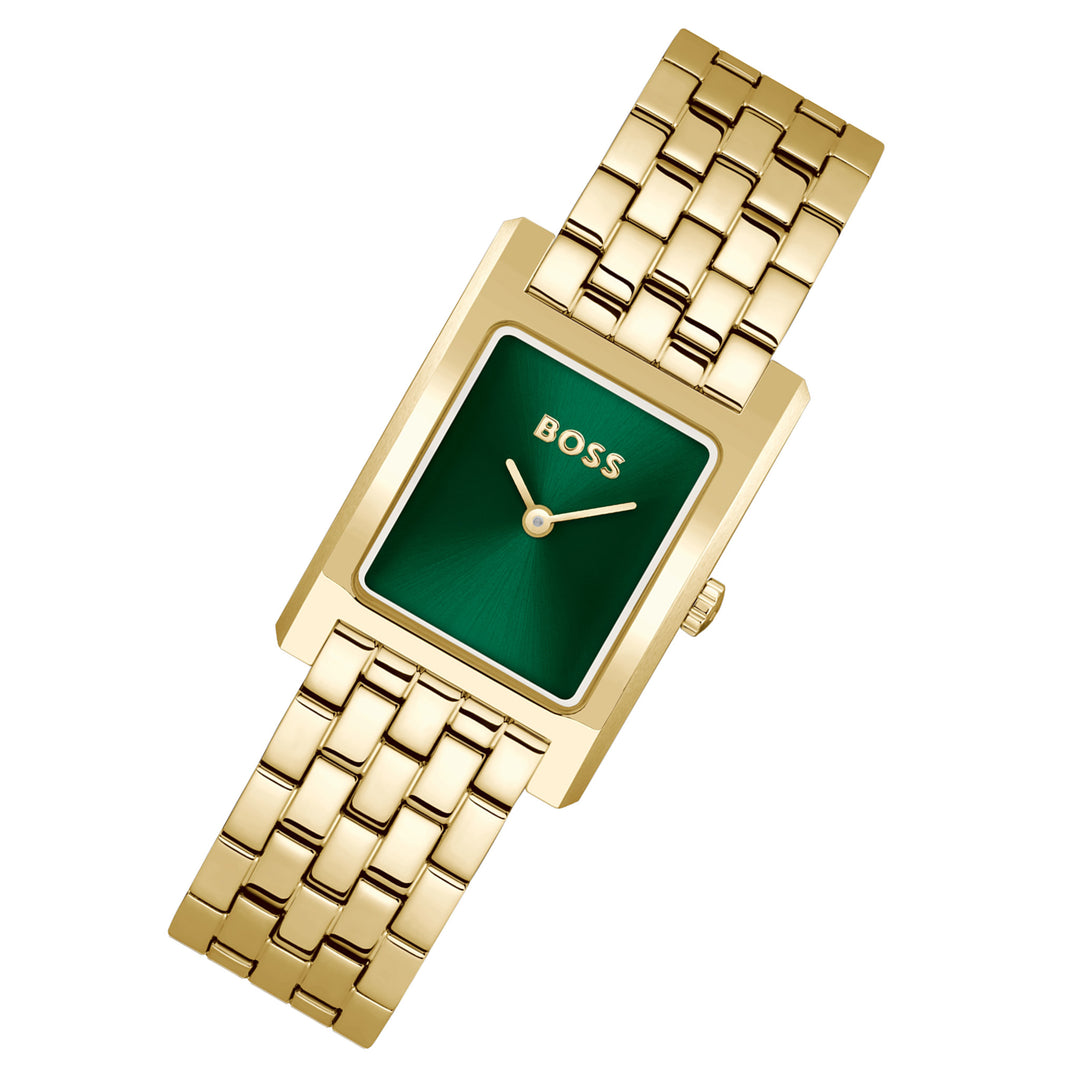 Hugo Boss Gold Steel Green Dial Women's Watch - 1502785