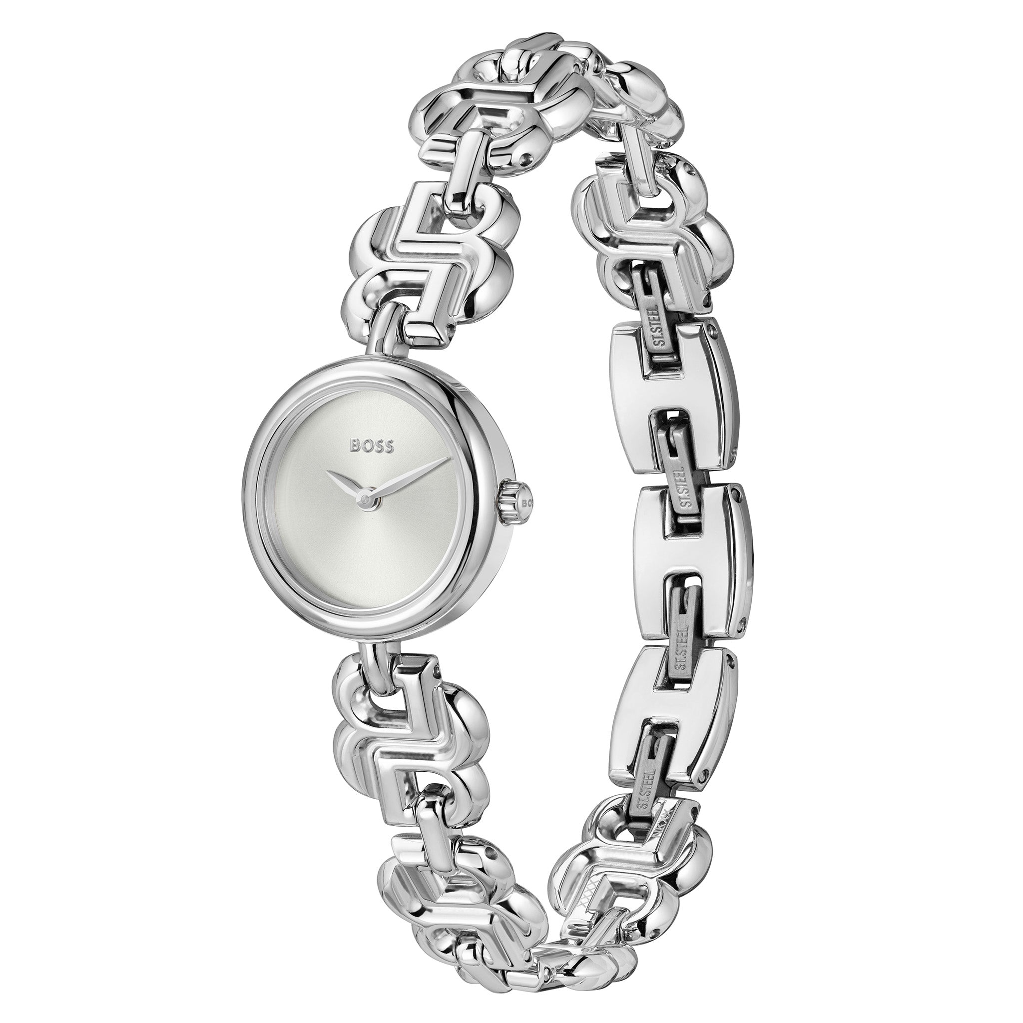 BOSS by Hugo Boss Stainless Steel Silver White Dial Women's Watch - 1502793