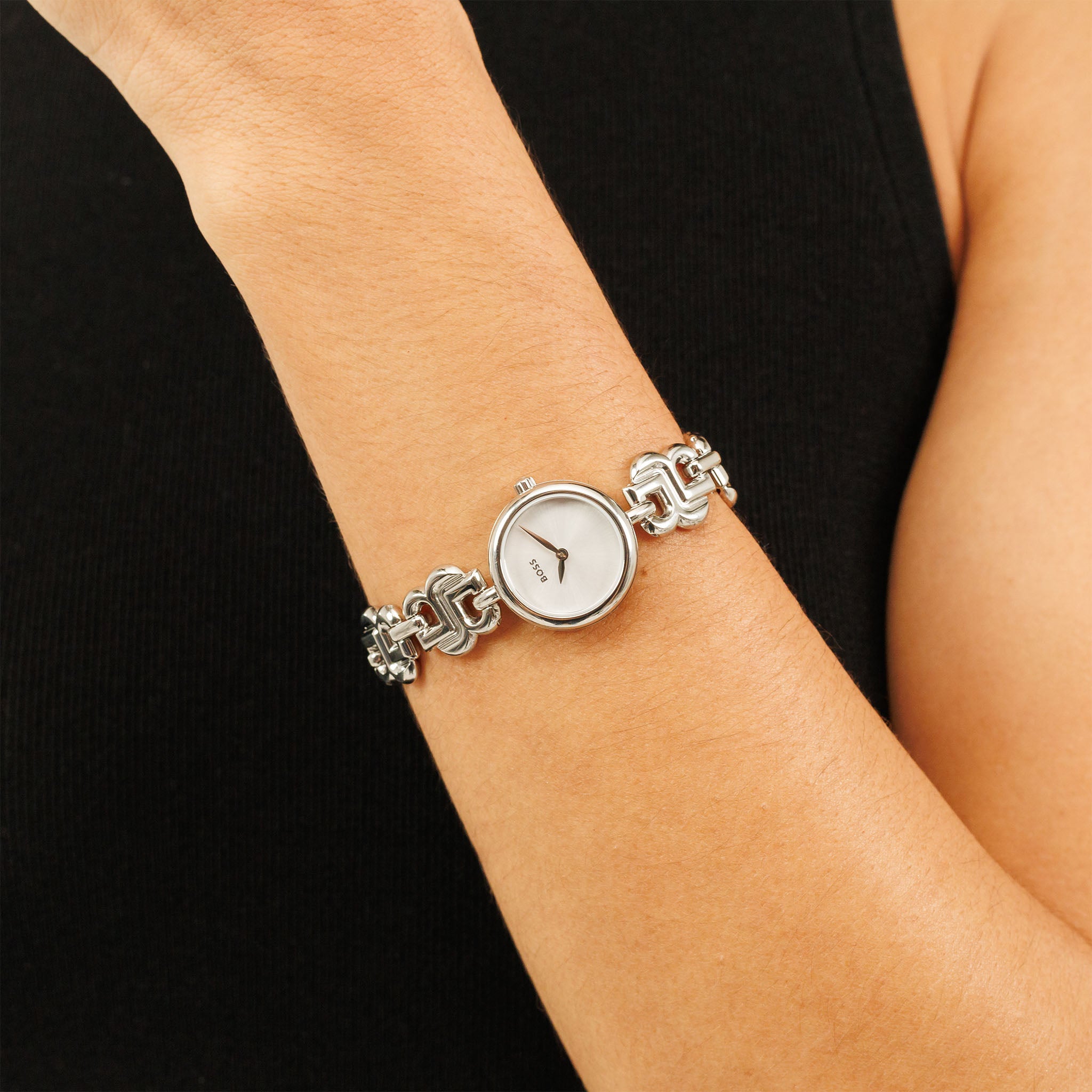 BOSS by Hugo Boss Stainless Steel Silver White Dial Women's Watch - 1502793
