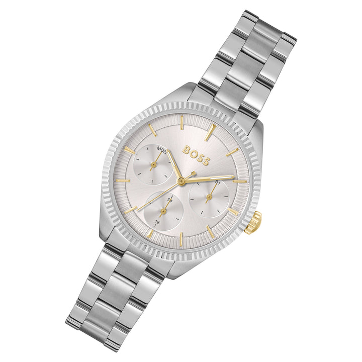 Hugo Boss Stainless Steel Silver White Dial Multi-function Women's Watch - 1502800