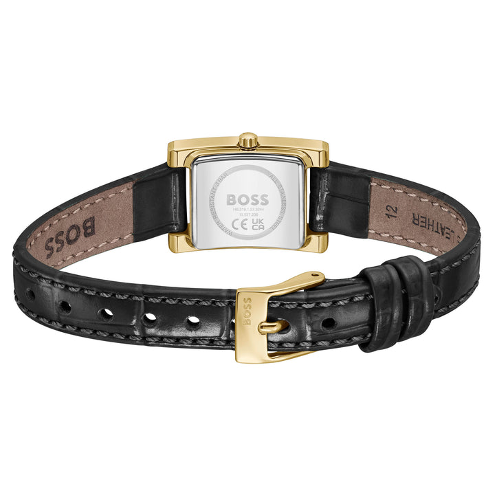 Hugo Boss Leather Black Dial Women's Watch - 1502813