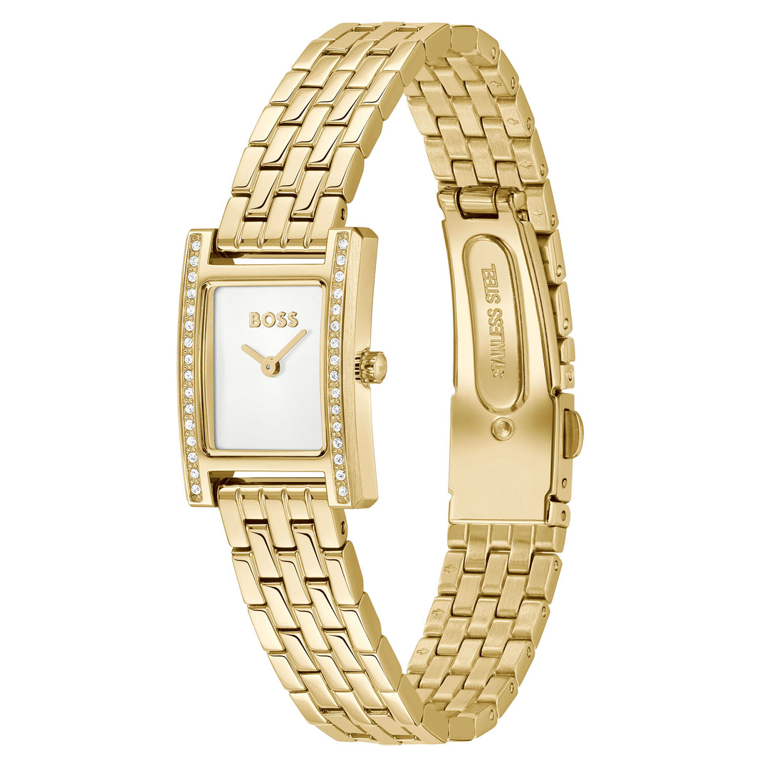 Hugo Boss Gold Steel White Dial Women's Watch - 1502815