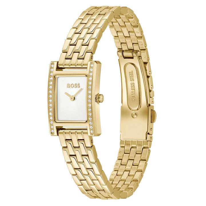 Hugo Boss Gold Steel White Dial Women's Watch - 1502815