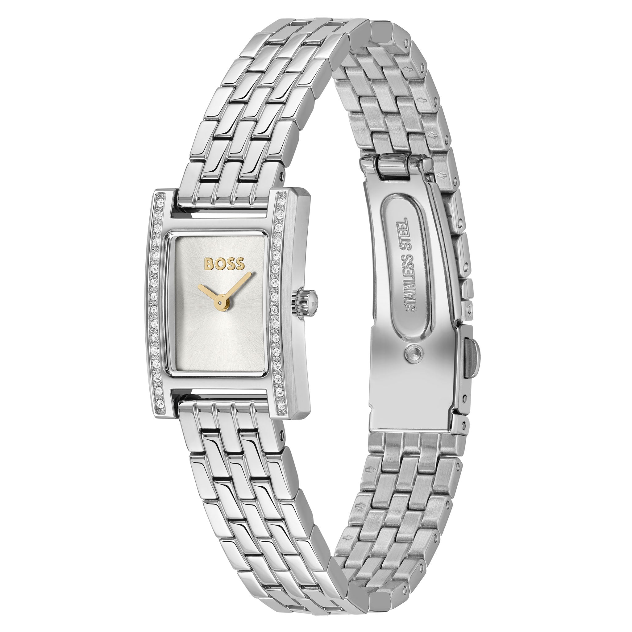 BOSS by Hugo Boss Stainless Steel Silver White Dial Women's Watch - 1502816