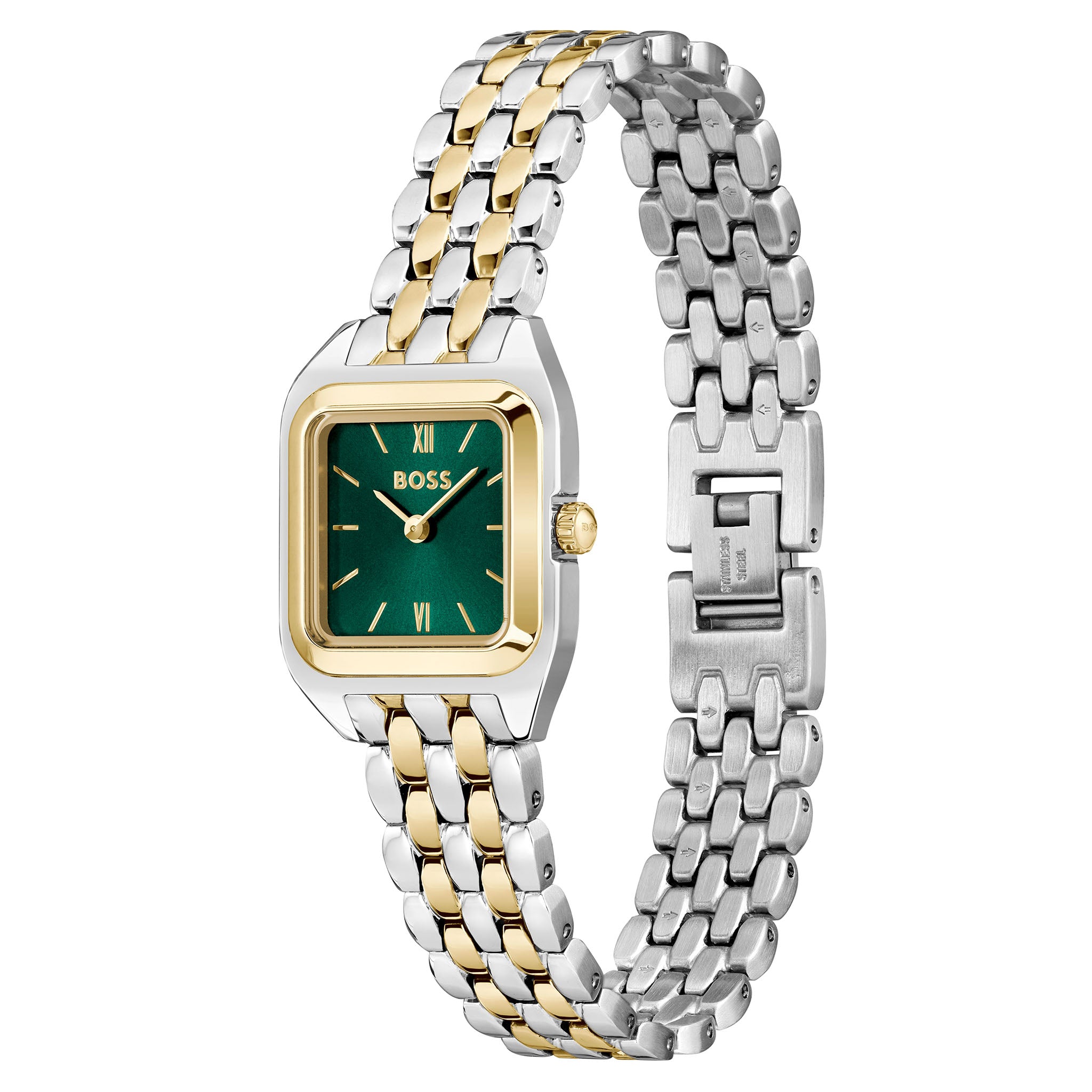 BOSS by Hugo Boss Two-Tone Steel Green Dial Women's Watch - 1502822