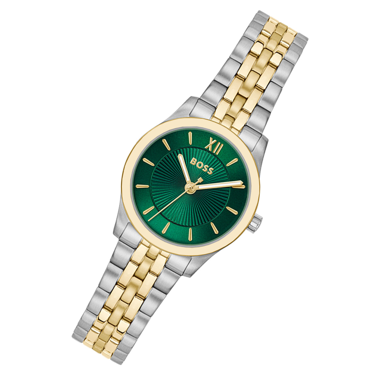 BOSS by Hugo Boss Two-Tone Steel Green Dial Women's Watch - 1502841