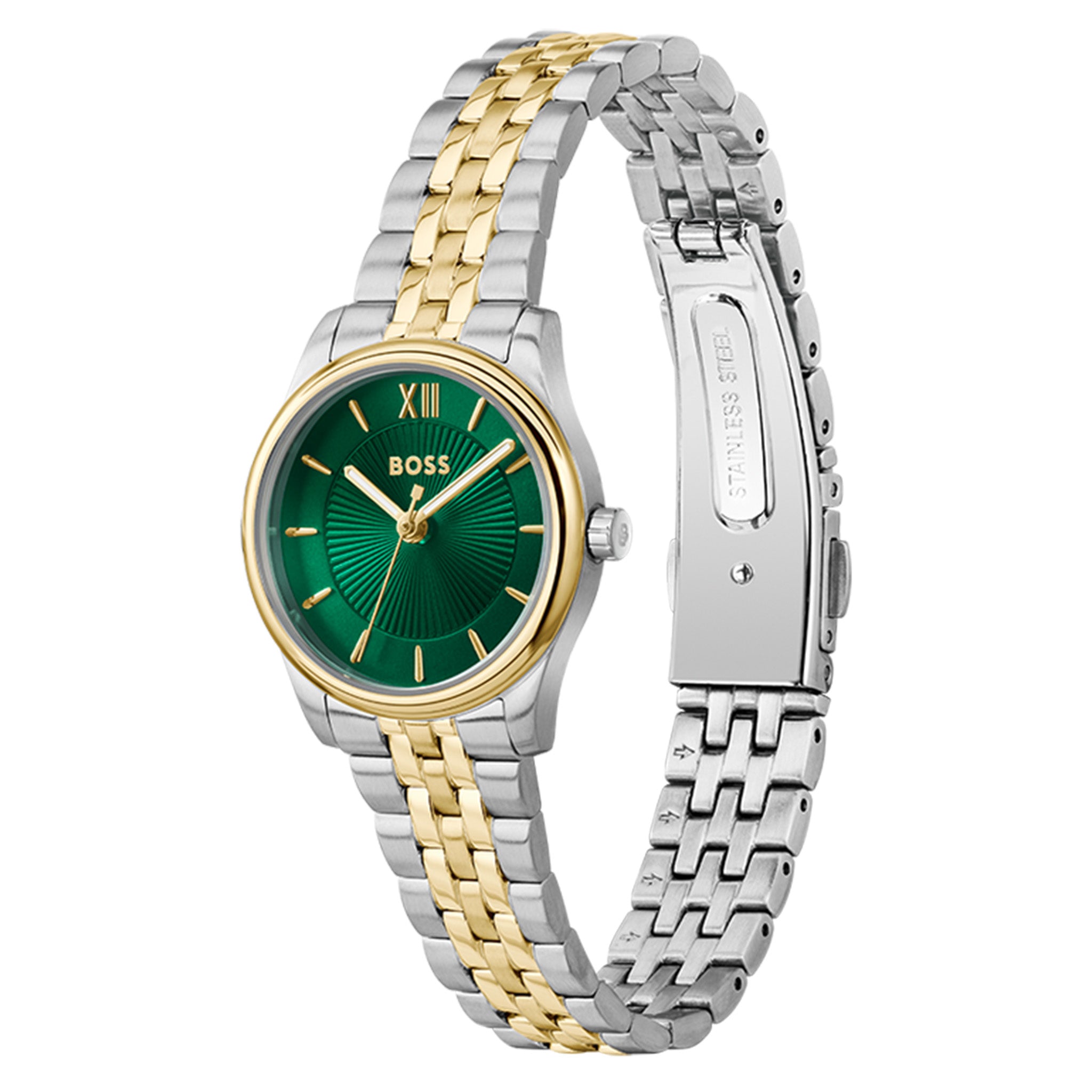 BOSS by Hugo Boss Two-Tone Steel Green Dial Women's Watch - 1502841
