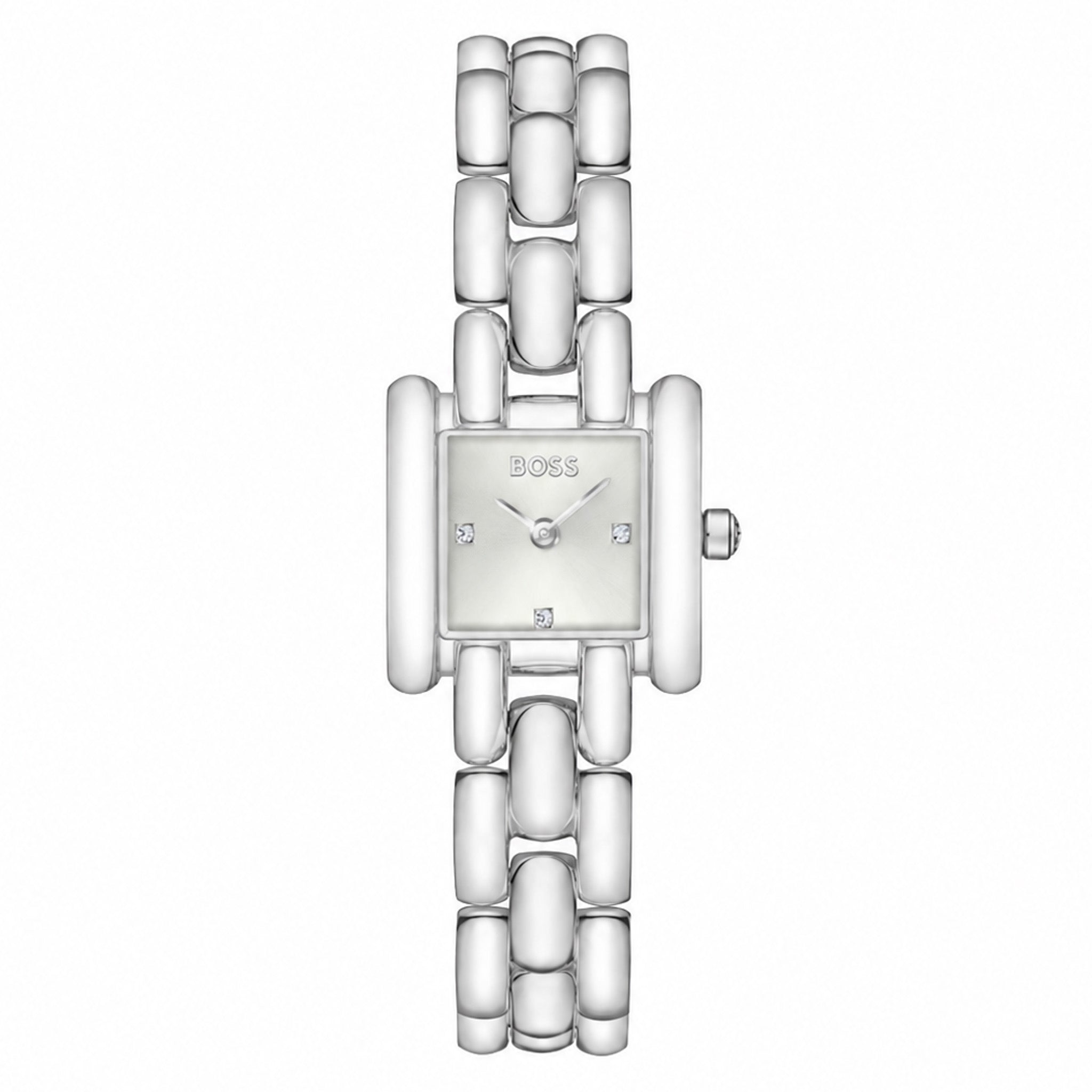 BOSS By Hugo Boss Stainless Steel Silver White Dial Women's Watch - 1502873