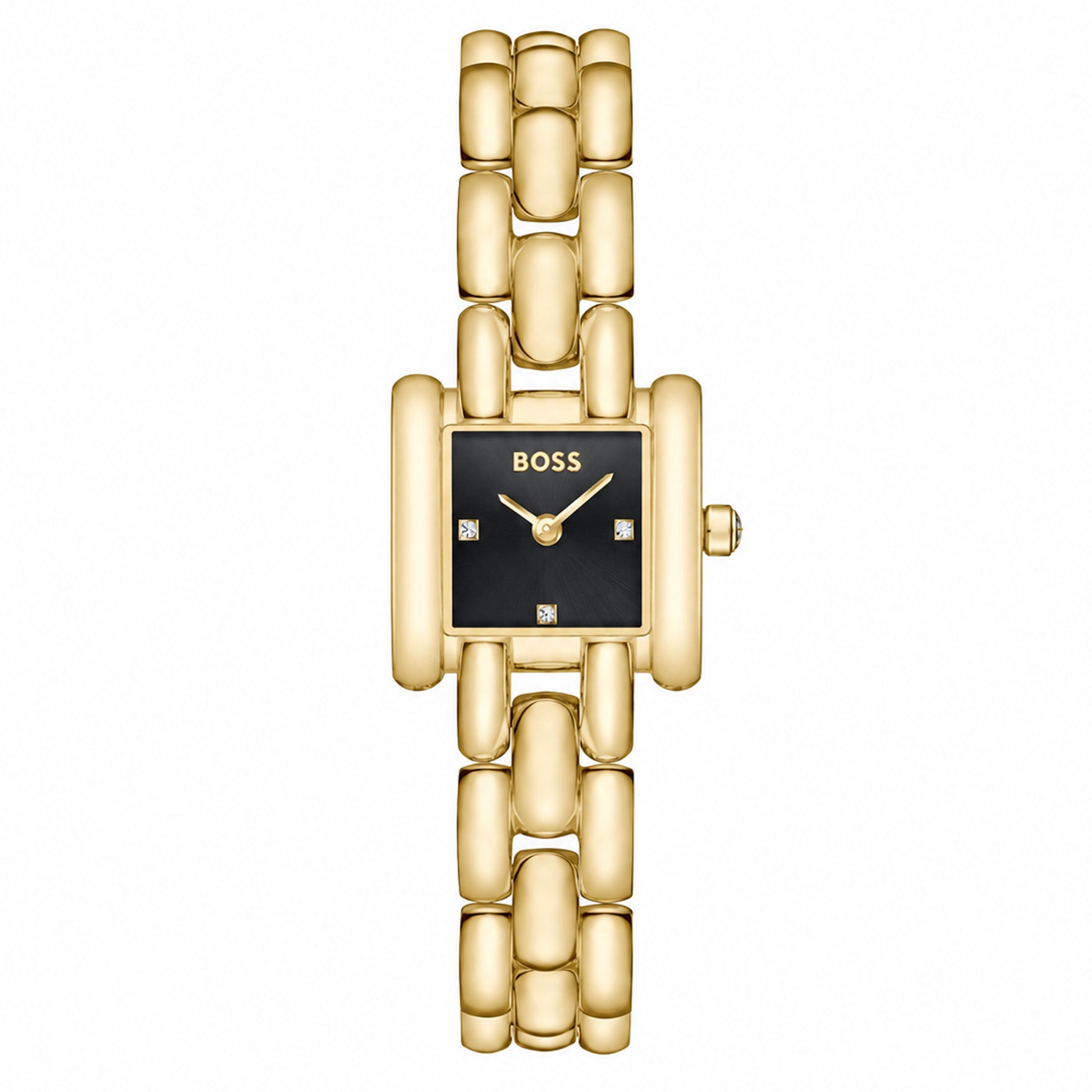 BOSS By Hugo Boss Gold Steel Black Dial Women's Watch - 1502875