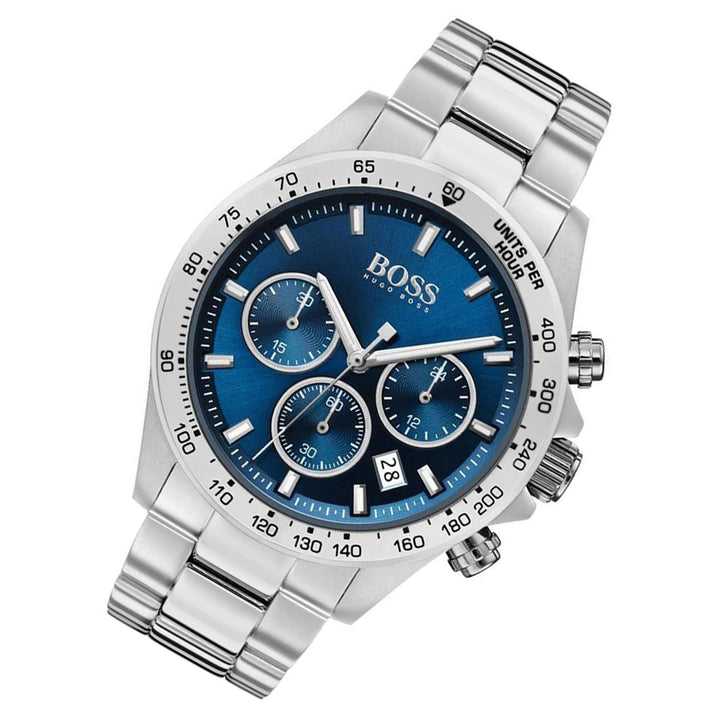 Hugo Boss Stainless Steel Blue Dial Men's Chronograph Watch - 1513755