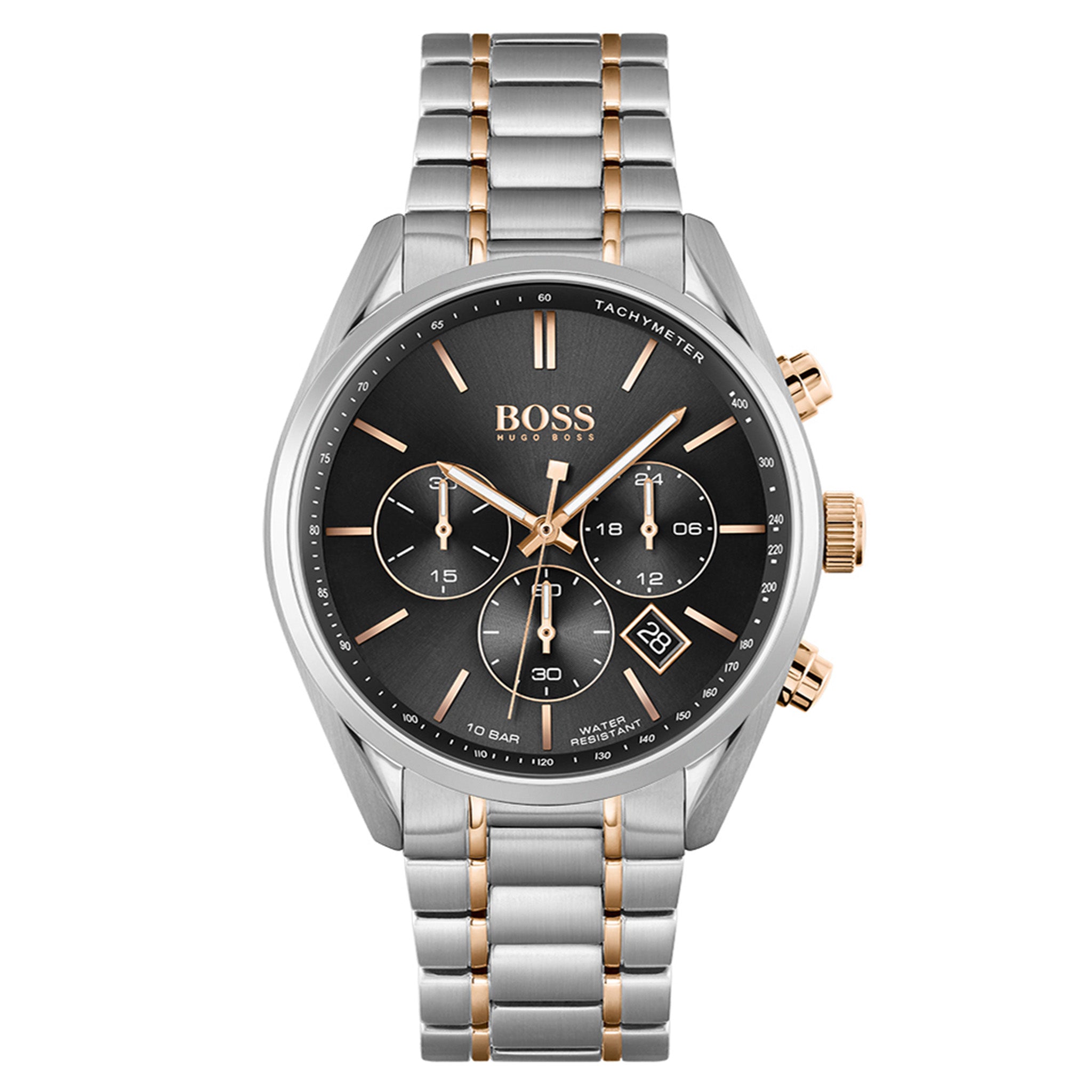 Hugo Boss Champion Two Tone Stainless Steel Men s Chrono Watch