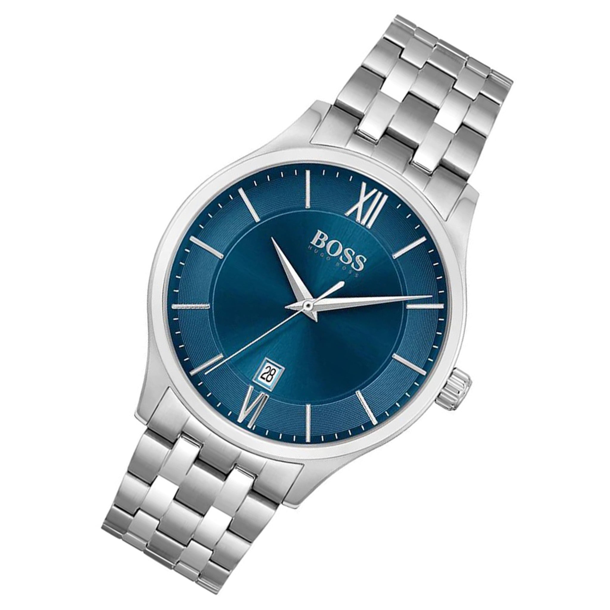 Hugo Boss Stainless Steel Blue Dial Men's Watch - 1513895