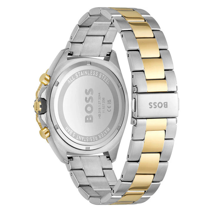 Hugo Boss Two-Tone Steel Grey Dial Chronograph Men's Watch - 1513974