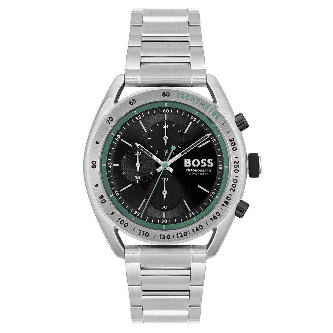 Hugo Boss Stainless Steel Black Dial Chronograph Men's Watch - 1514023