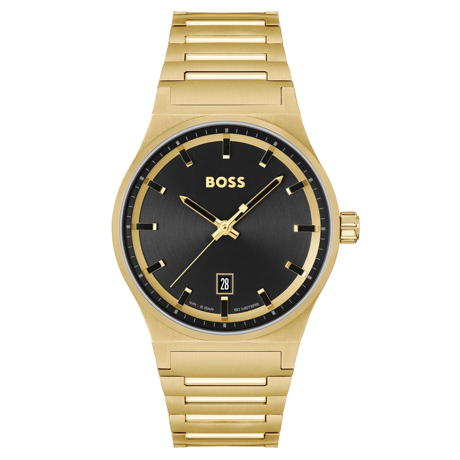 Hugo Boss Gold Steel Black Dial Men's Watch - 1514077