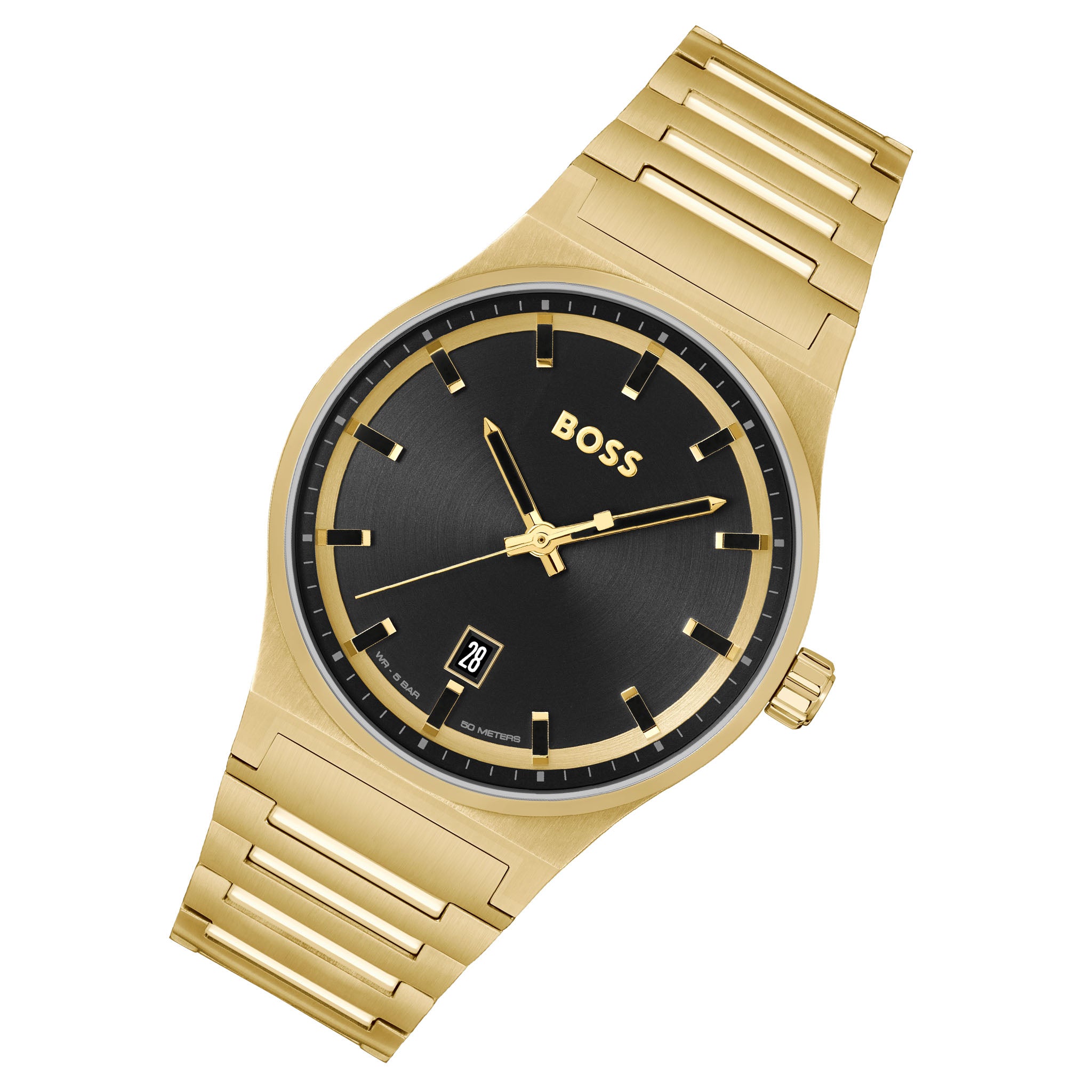 Hugo Boss Gold Steel Black Dial Men's Watch - 1514077