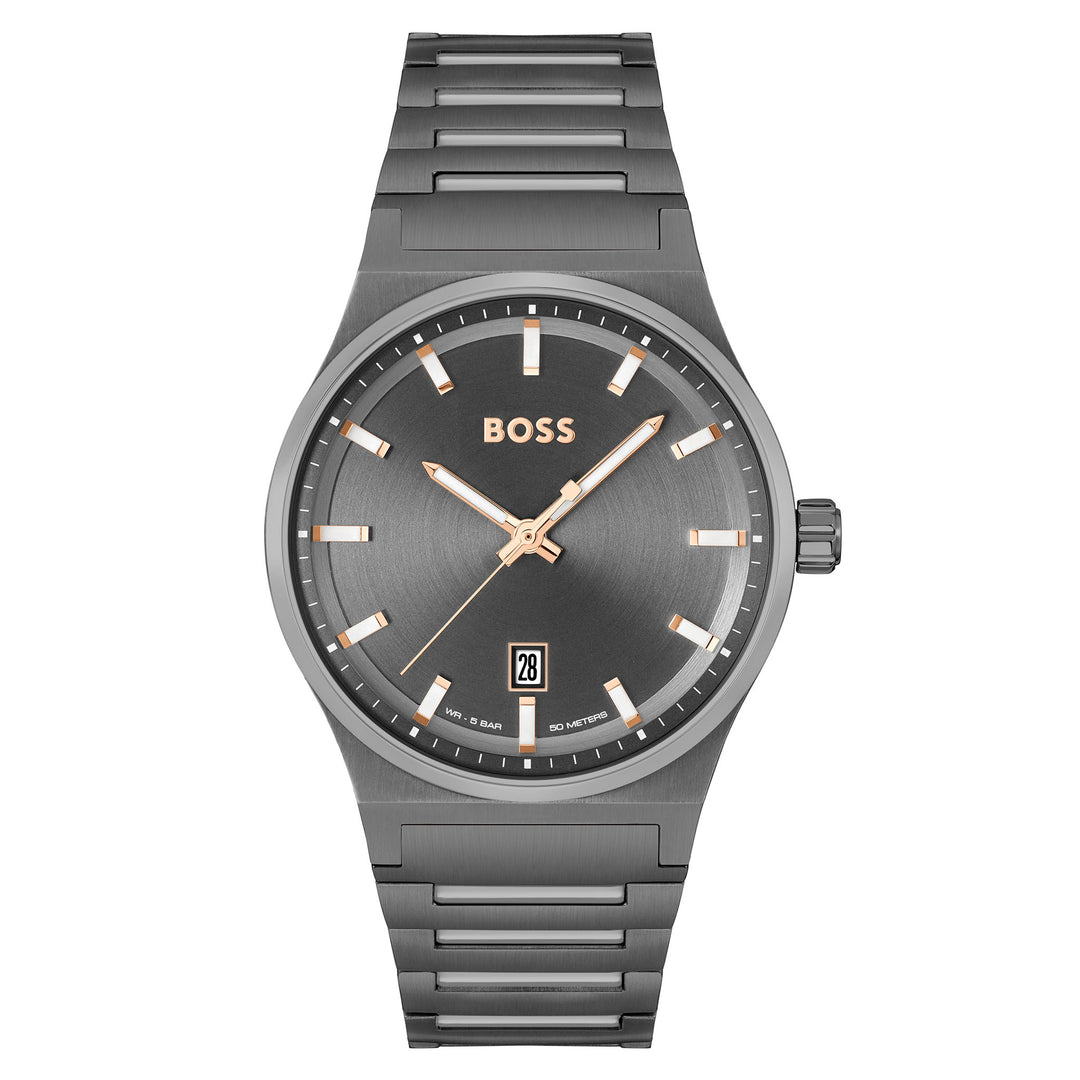 Hugo Boss Stainless Steel Grey Dial Men's Watch - 1514078