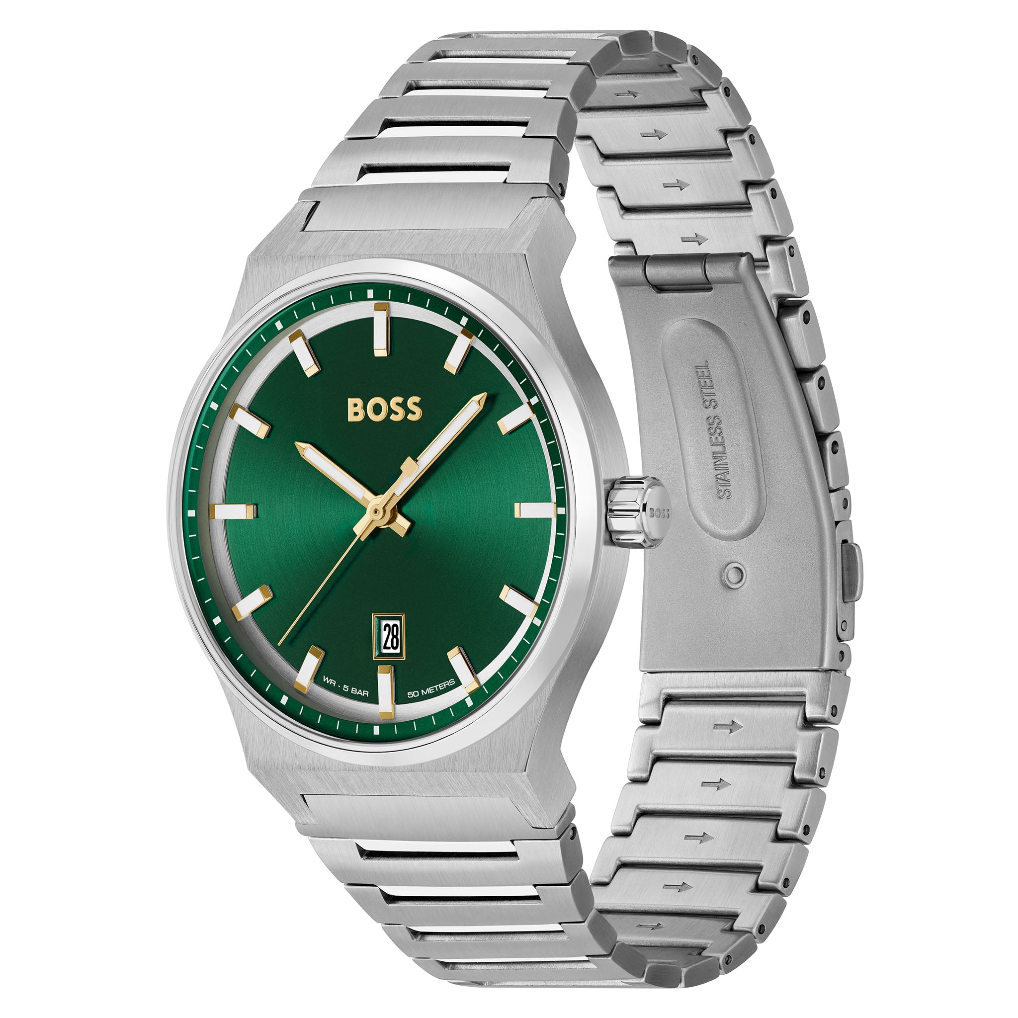 BOSS by Hugo Boss Stainless Steel Green Dial Men's Watch - 1514079