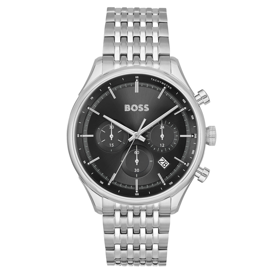Hugo Boss Stainless Steel Black Dial Chronograph Men's Watch - 1514082