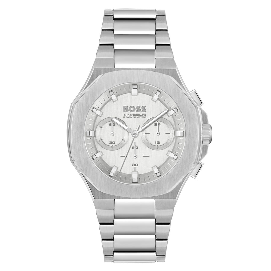 Hugo Boss Stainless Steel Silver Dial Chronograph Men's Watch- 1514087