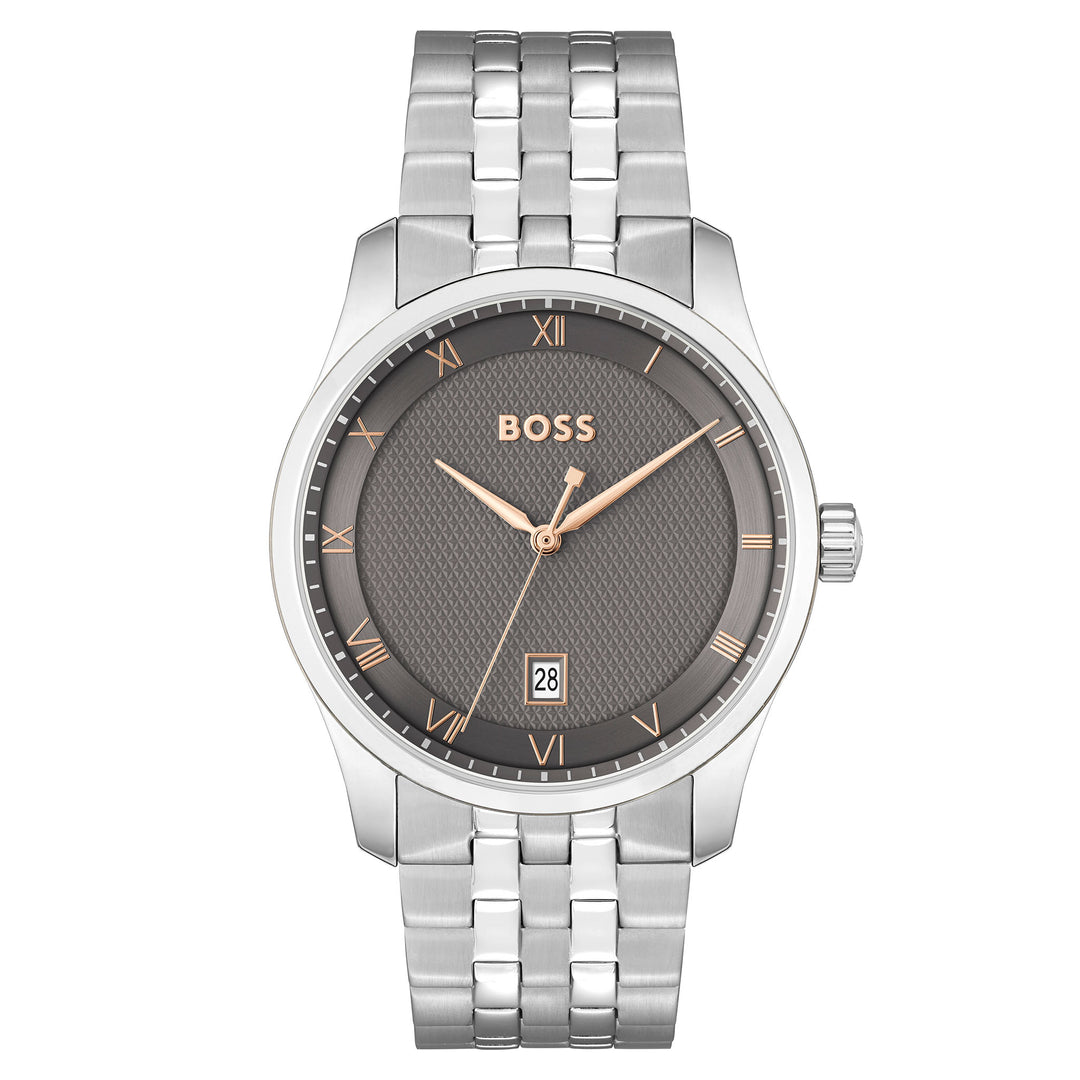 Hugo Boss Silver Steel Grey Dial Men's Watch - 1514116