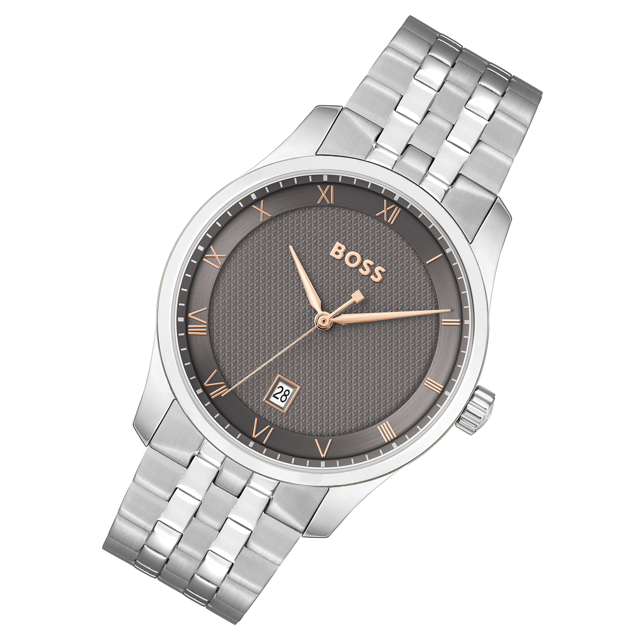 Hugo Boss Silver Steel Grey Dial Men's Watch - 1514116