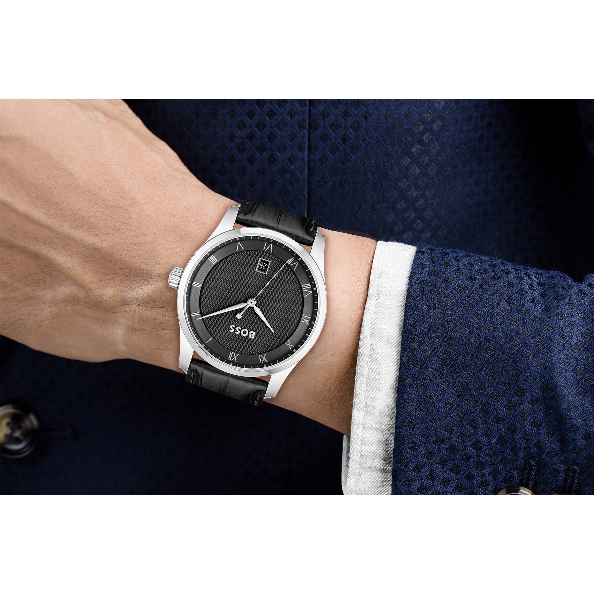 Hugo Boss Black Leather Men's Watch - 1514122