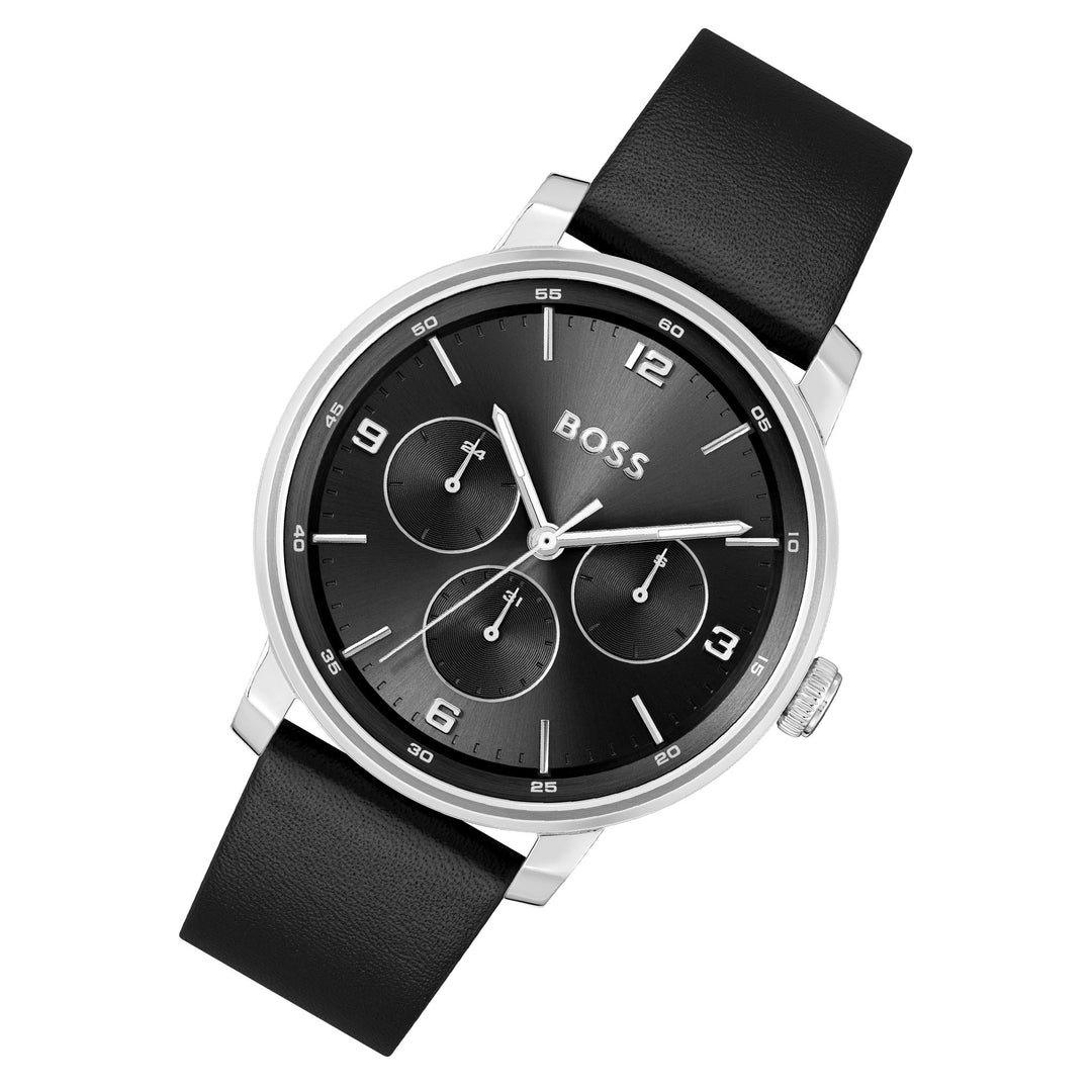 Hugo Boss Black Leather Multi-function Men's Watch - 1514125