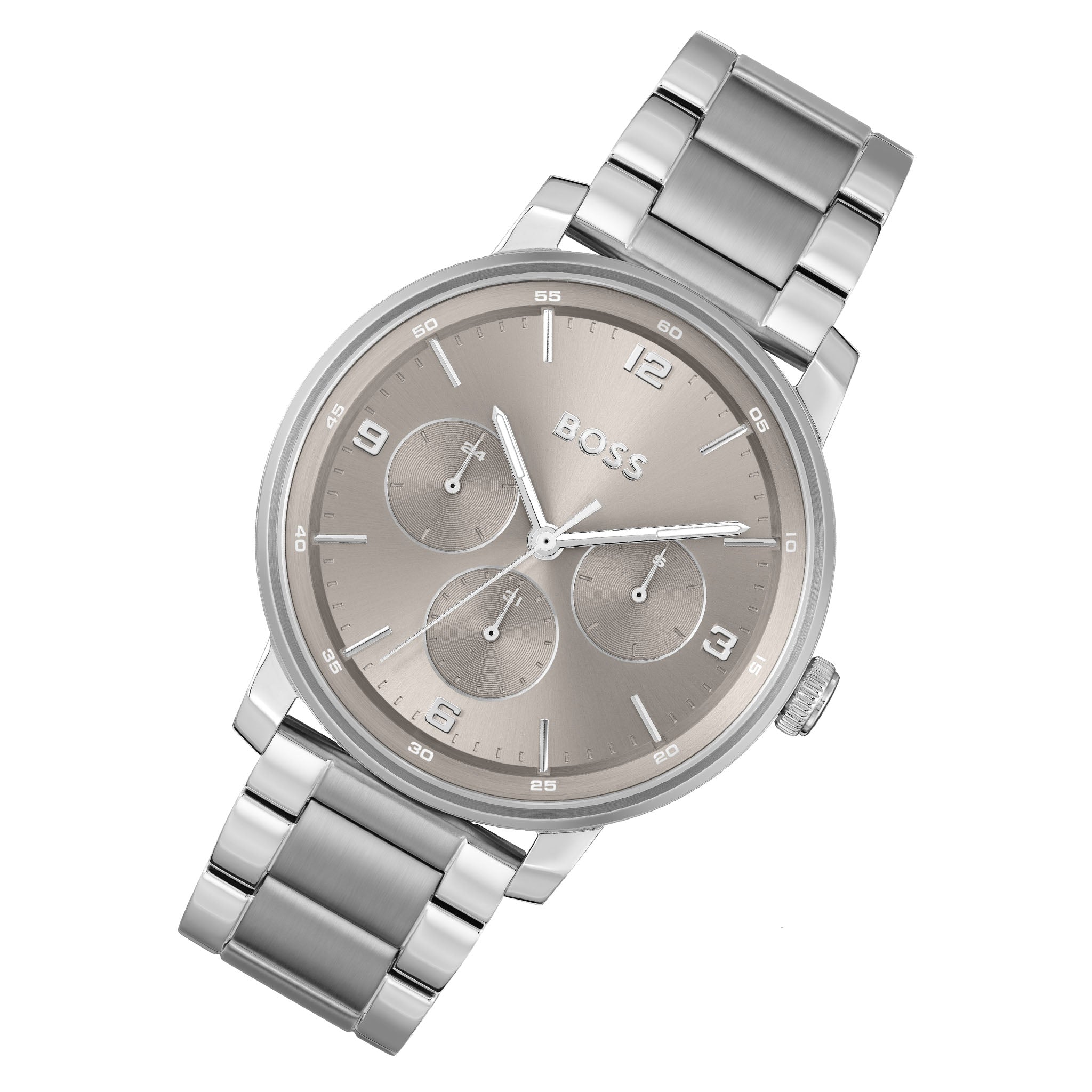 Hugo Stainless Steel Warm Grey Dial Multi-function Men's Watch - 1514127