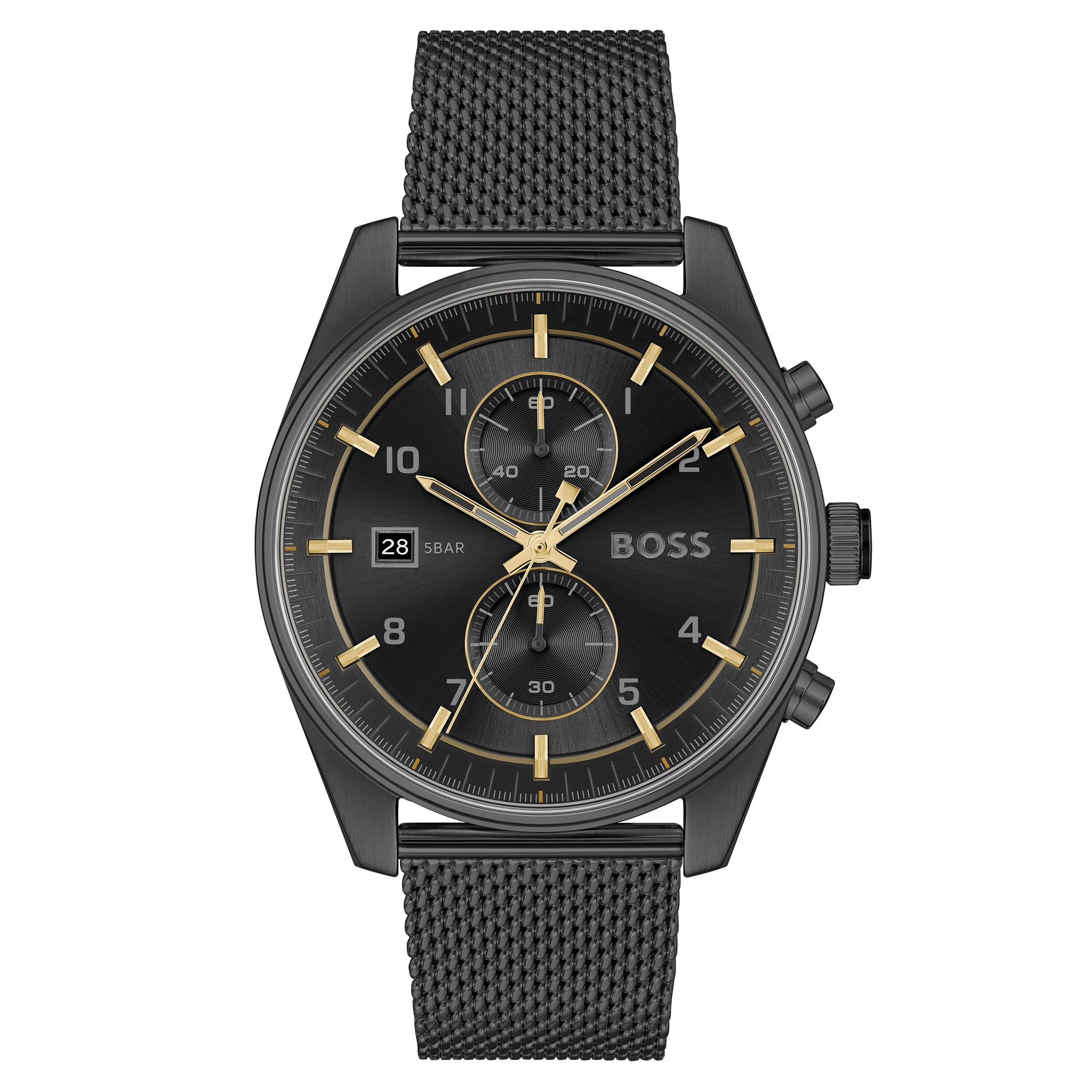 Black chronograph sale